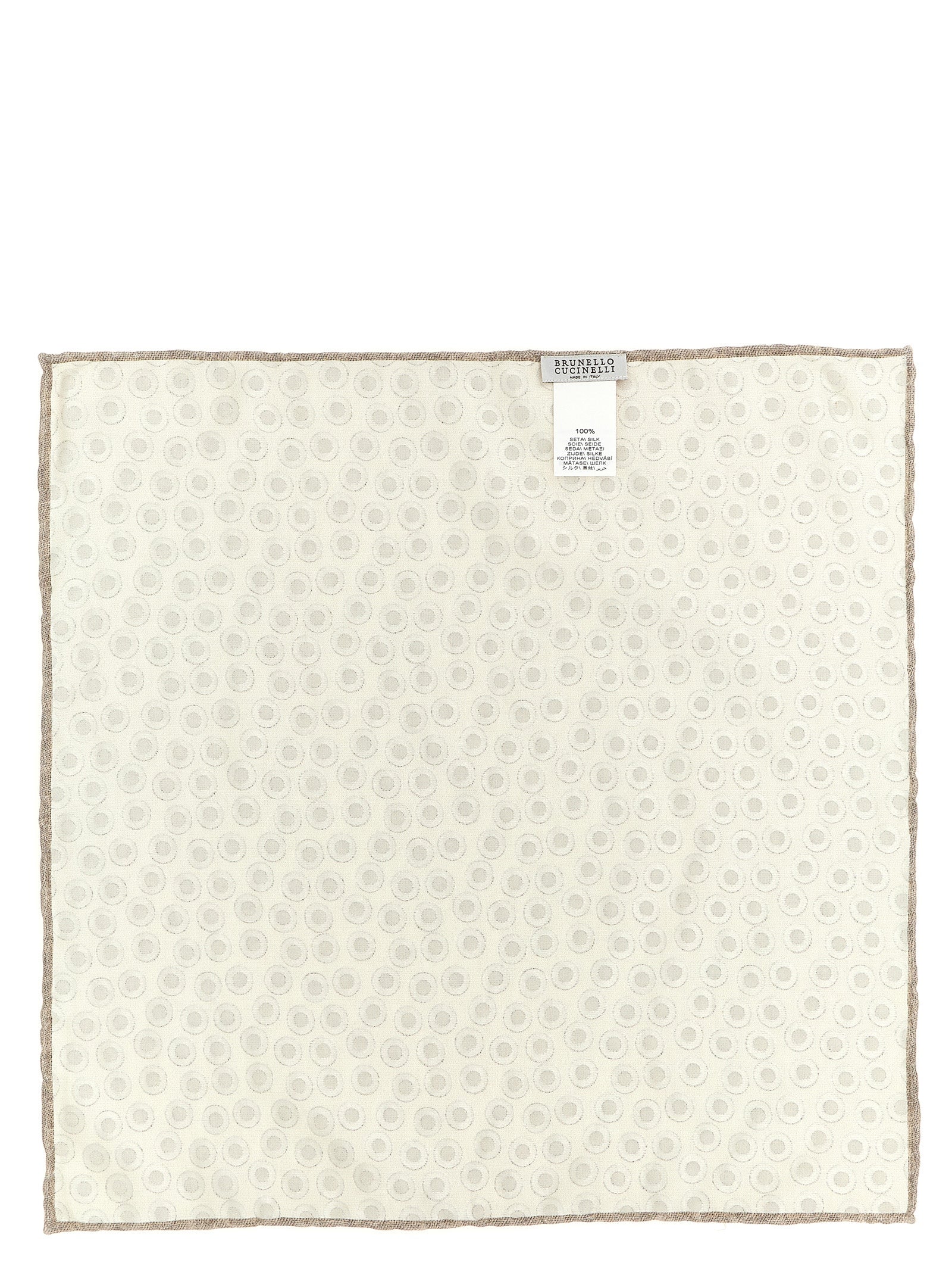Brunello Cucinelli Beige Silk Foulard