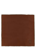 Brunello Cucinelli Brown Silk Scarf