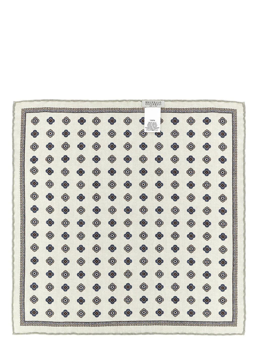 Brunello Cucinelli Multicolor Silk Pocket Square
