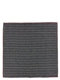 Brunello Cucinelli Gray Silk Pocket Square