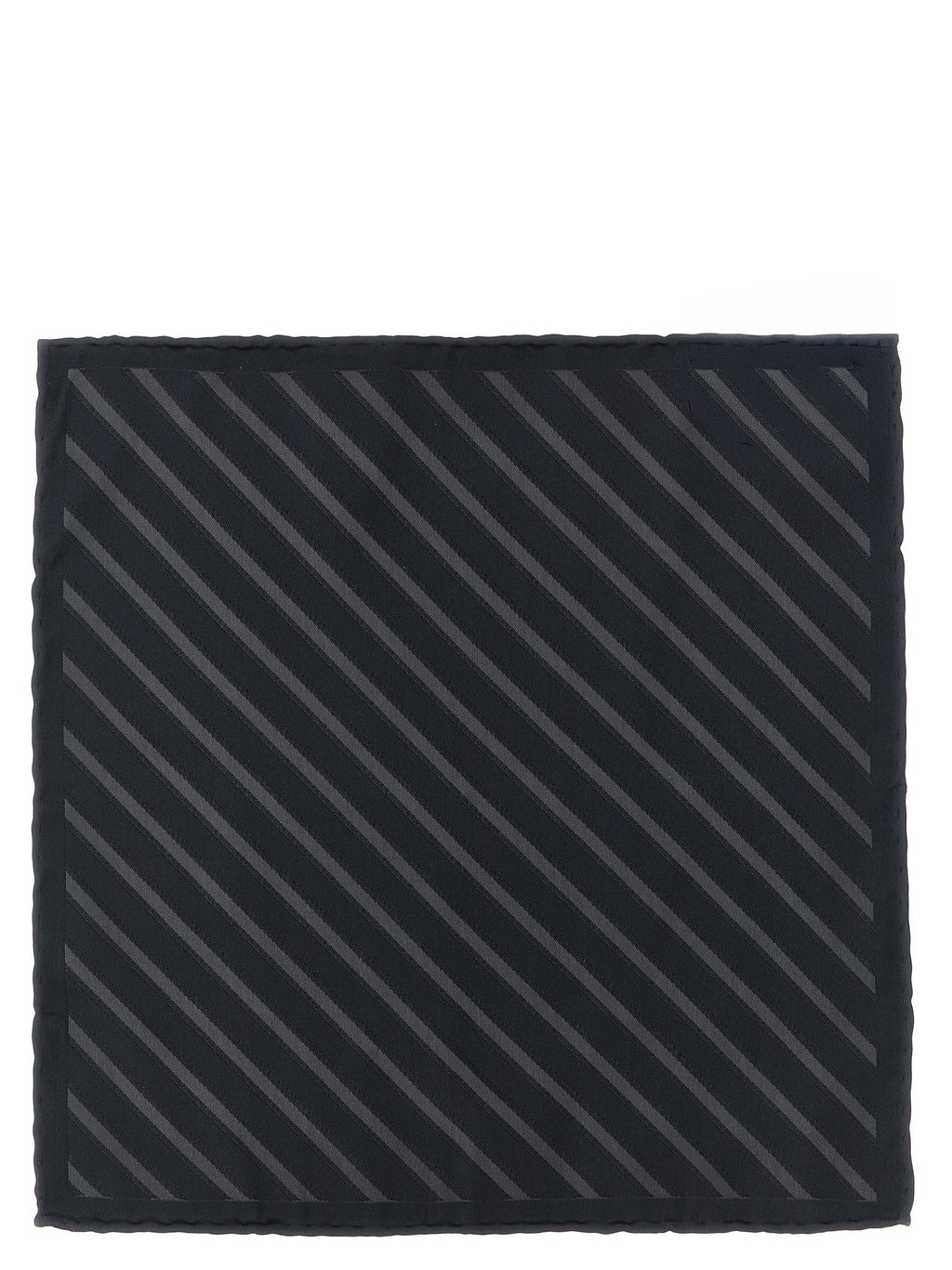 Brunello Cucinelli Gray Silk Pocket Square