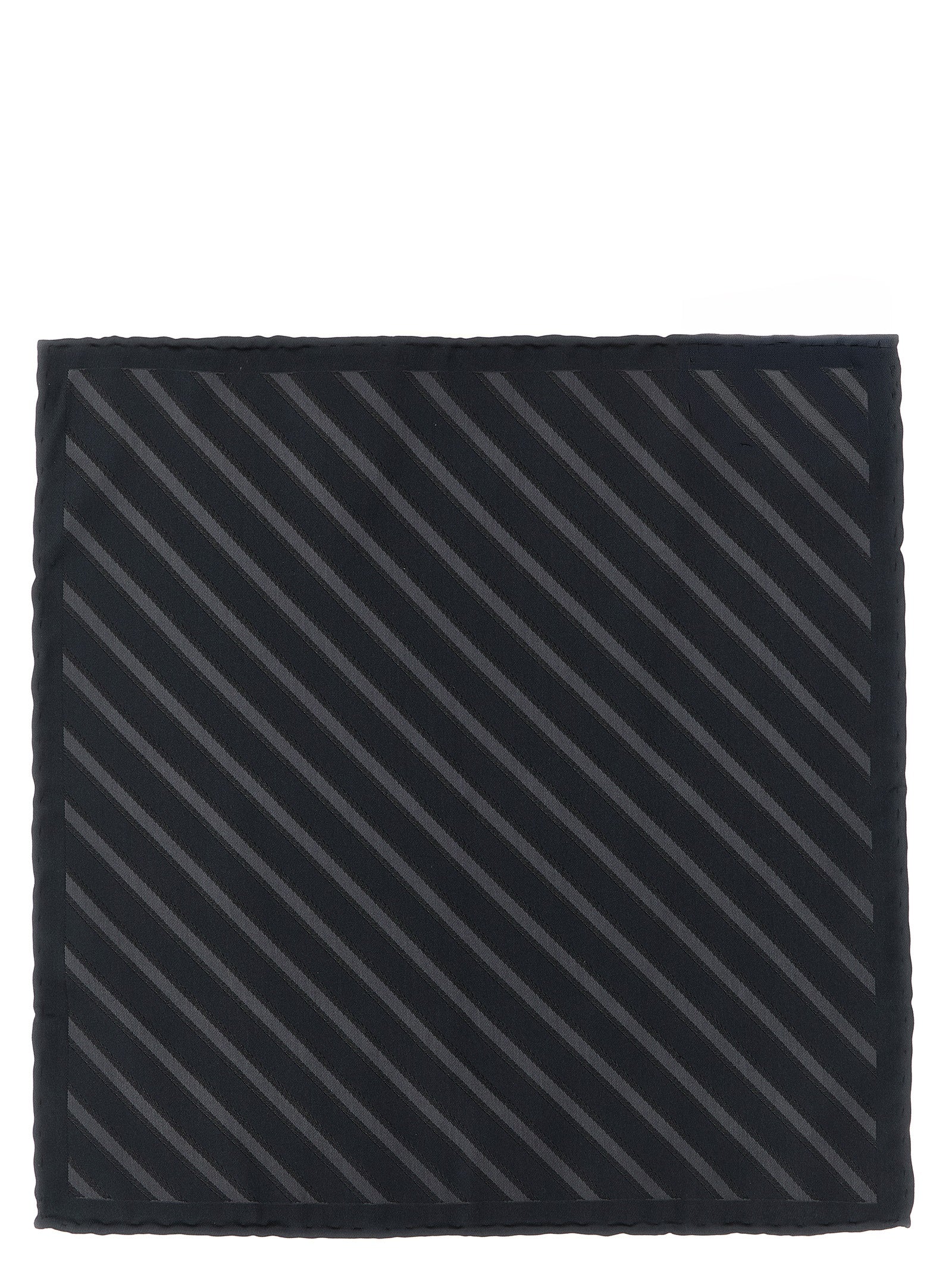 Brunello Cucinelli Gray Silk Pocket Square