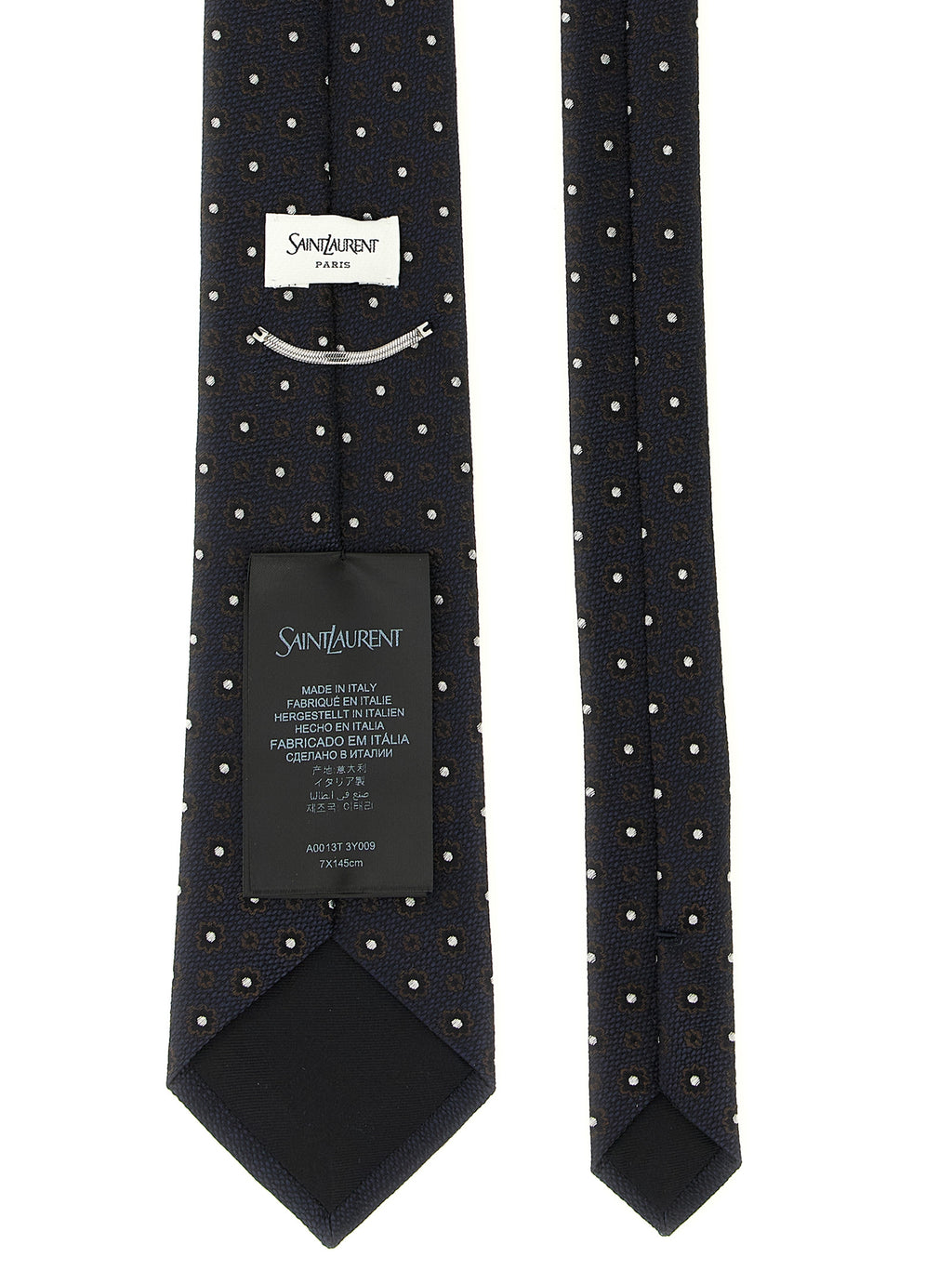 Saint Laurent Blue Silk Tie