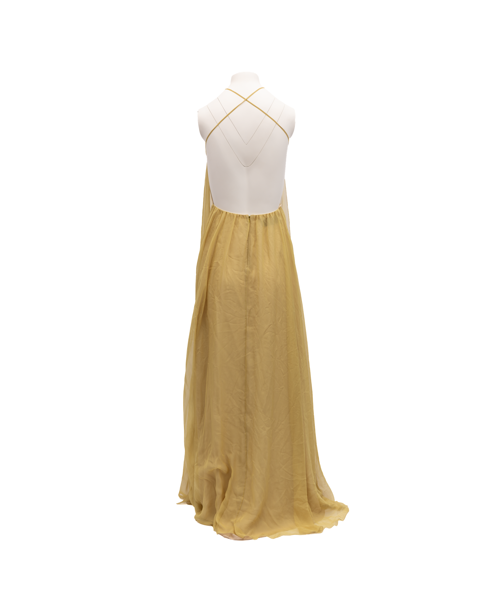 Valentino Garavani Flowy Open-Back Evening Dress