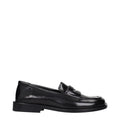The Attico Black Leather Slip-On Loafers
