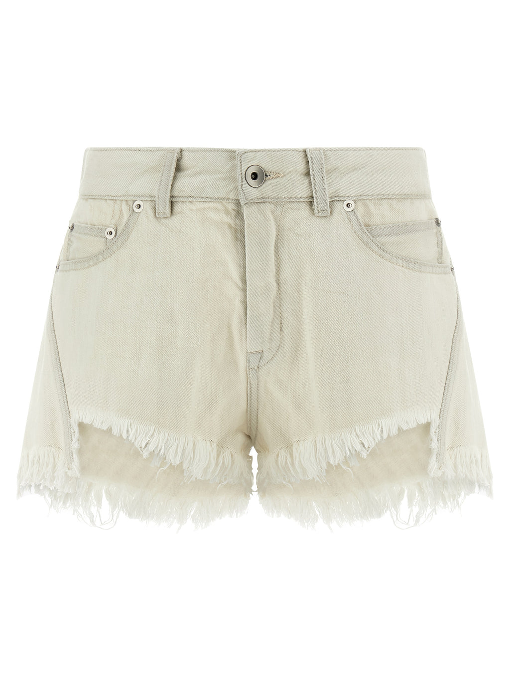 Rick Owens White Cotton Bermuda Shorts