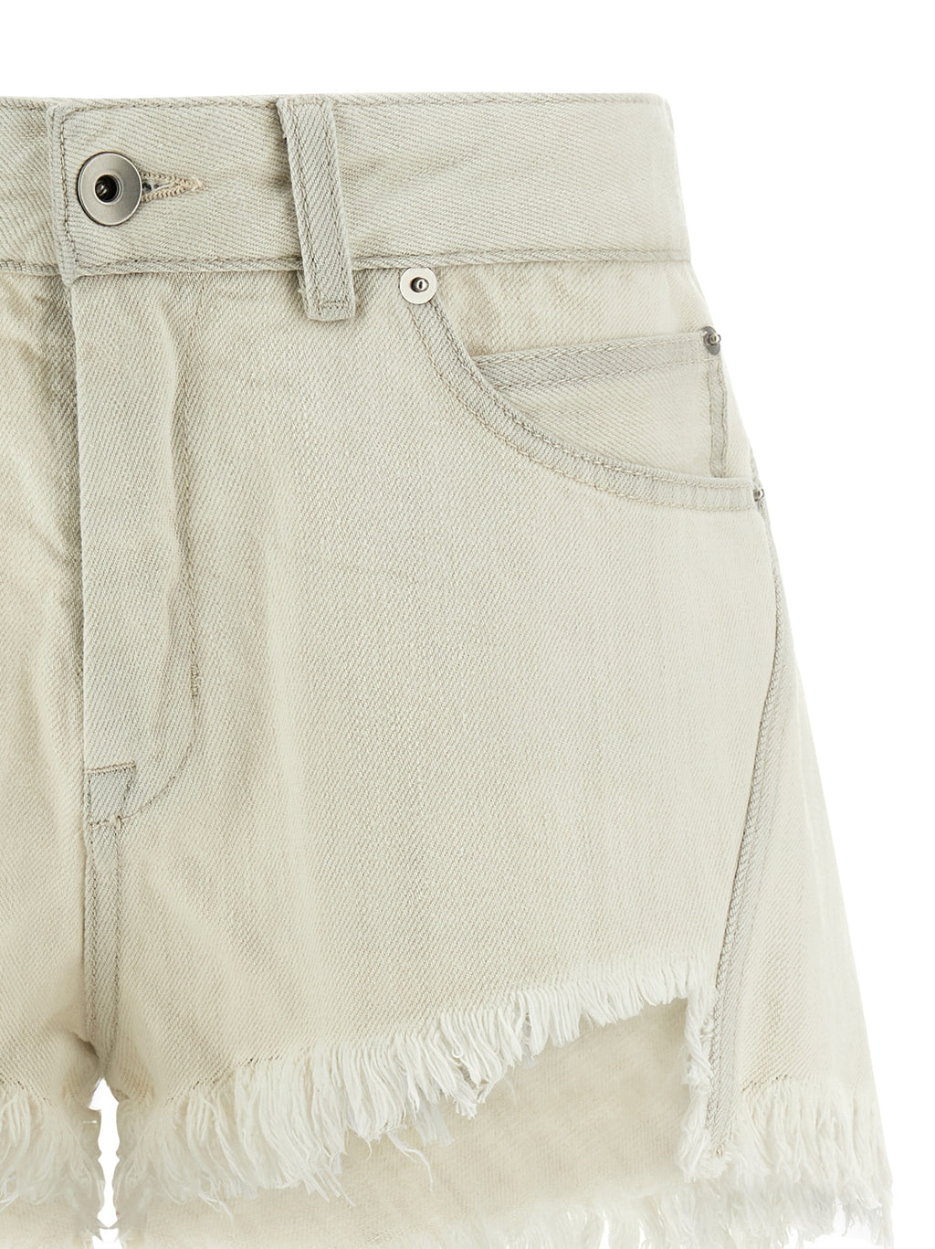 Rick Owens White Cotton Bermuda Shorts