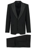Dolce & Gabbana Black Virgin Wool Two-Piece Suit