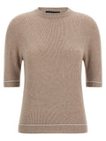 Fabiana Filippi Beige Virgin Wool Cardigan