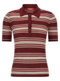 Max Mara Bordeaux Silk Polo Shirt