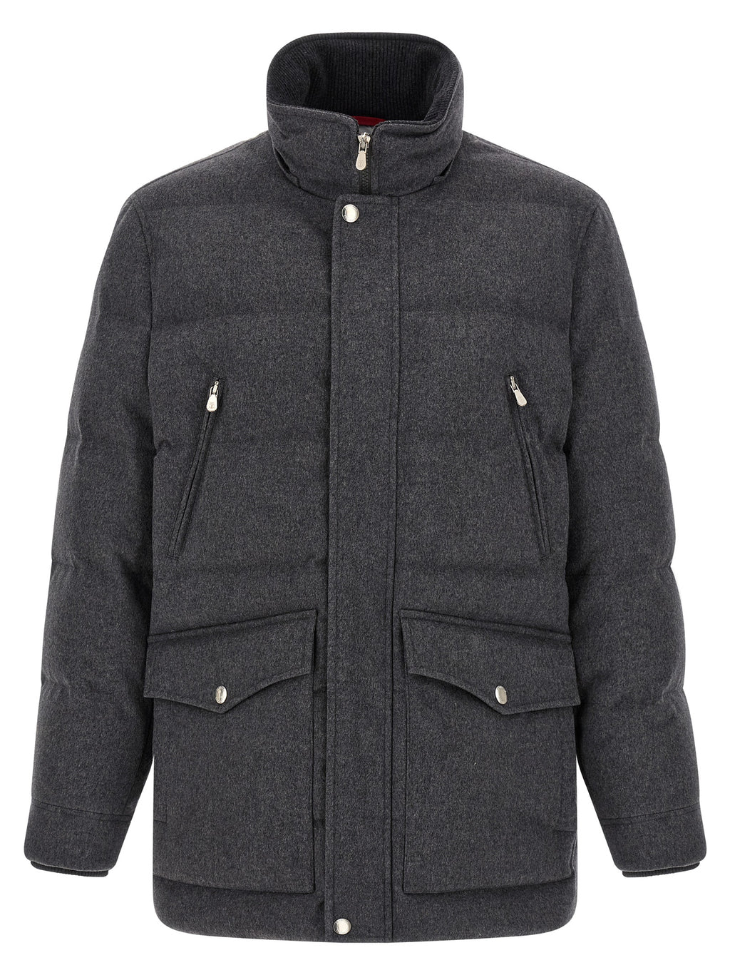 Brunello Cucinelli Gray Wool Parka