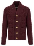 Brunello Cucinelli Bordeaux Cashmere Cardigan