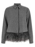 Fabiana Filippi Gray Virgin Wool Blouse