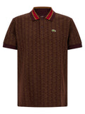 Lacoste Brown Polyester Polo Shirt