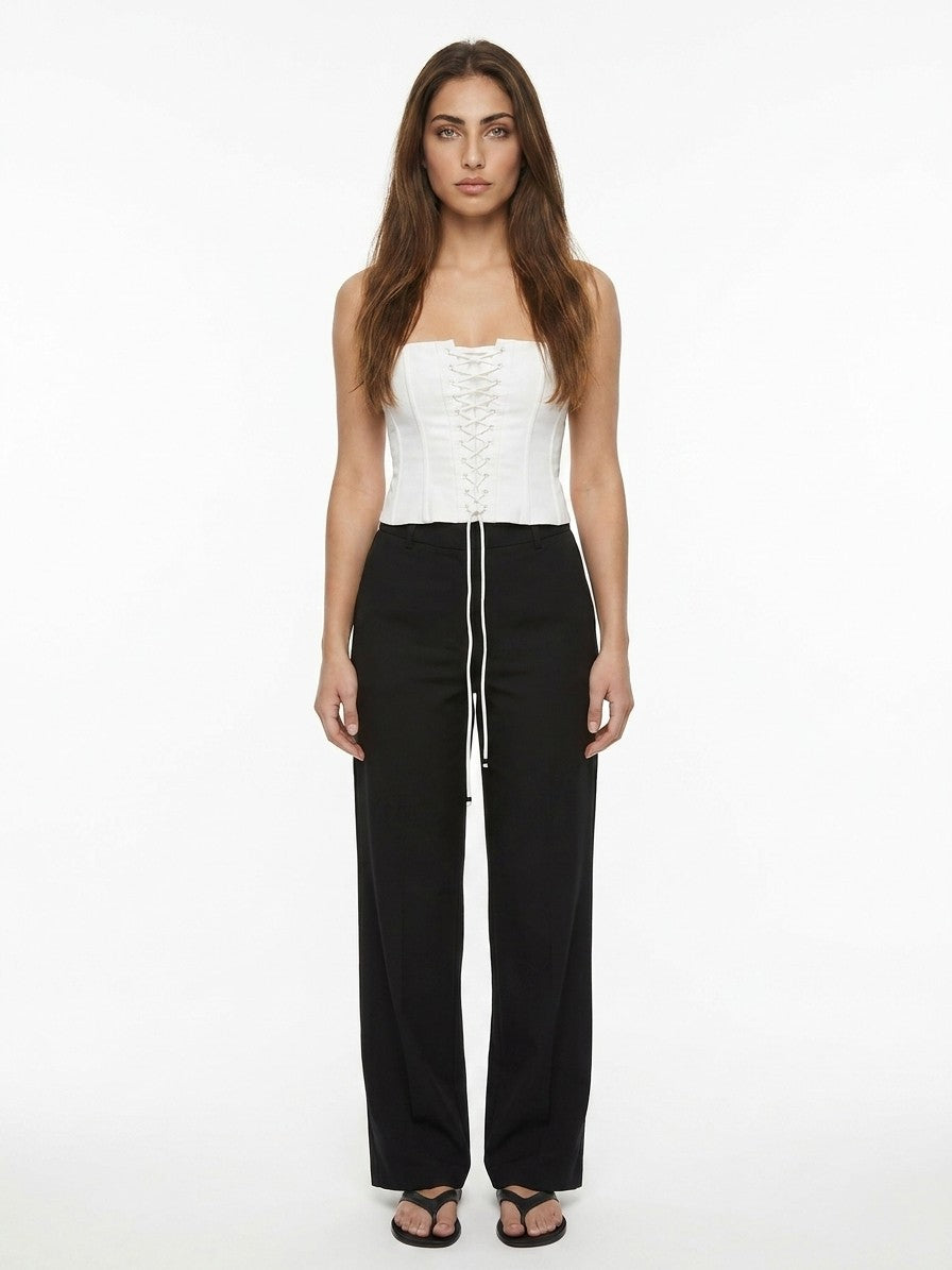 Dolce & Gabbana White Cotton Sleeveles T-Shirt
