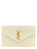 Saint Laurent White Calfskin Clutch Bag