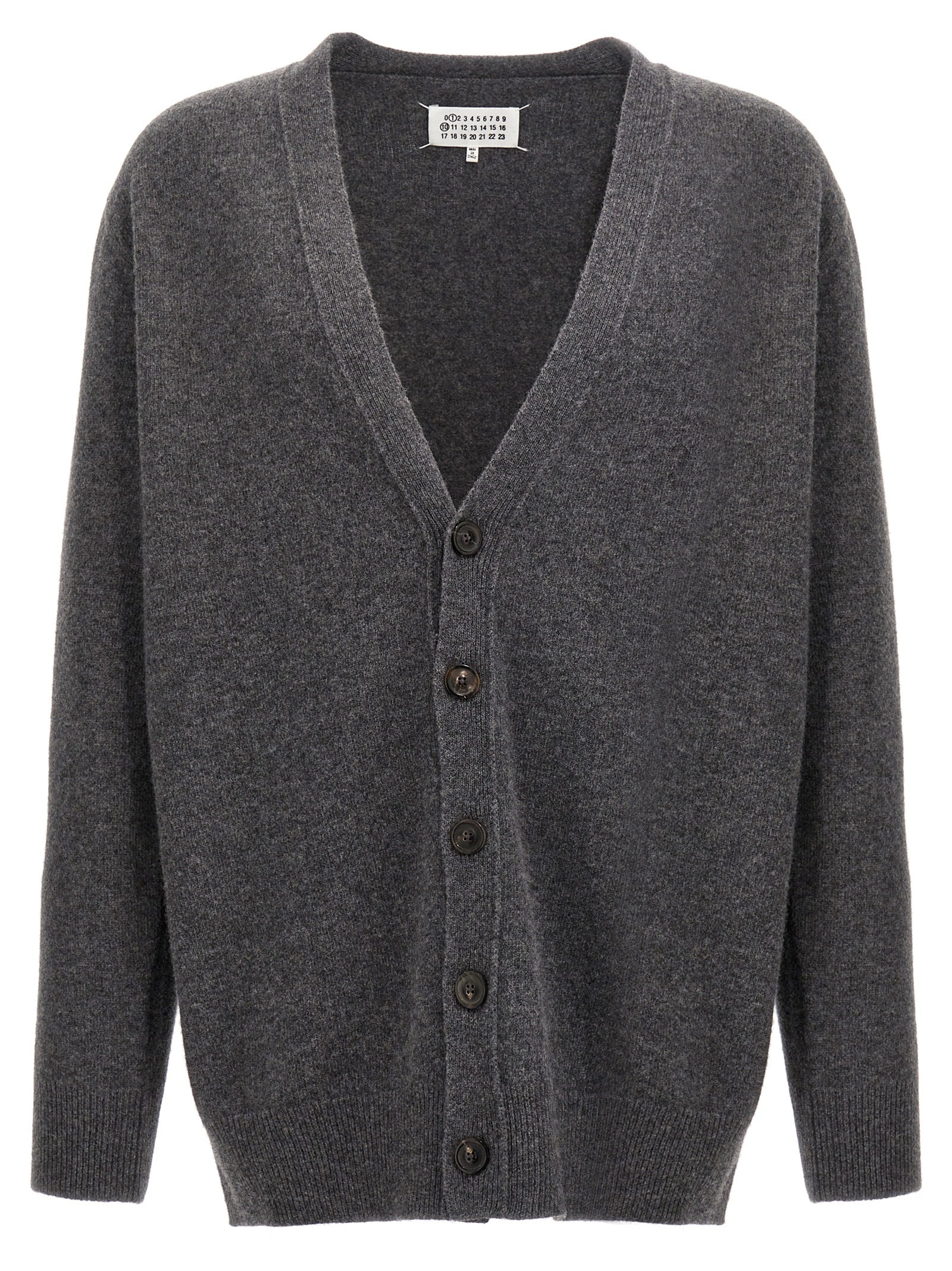 Maison Margiela Gray Wool Cardigan