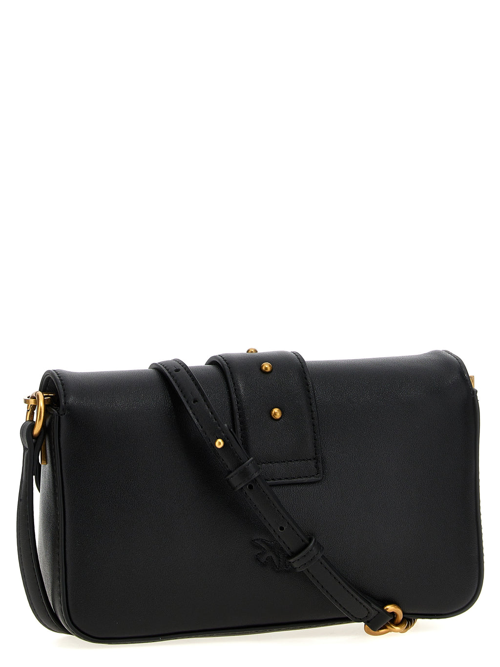 PINKO Black Calfskin Shoulder Bag