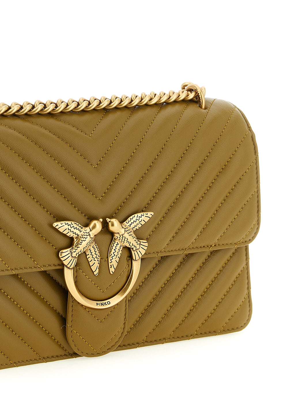 PINKO Bicolor Lambskin Crossbody Bag
