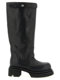 Rick Owens Black Calfskin Over The Knee