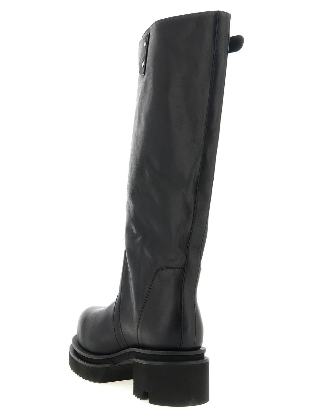Rick Owens Black Calfskin Over The Knee