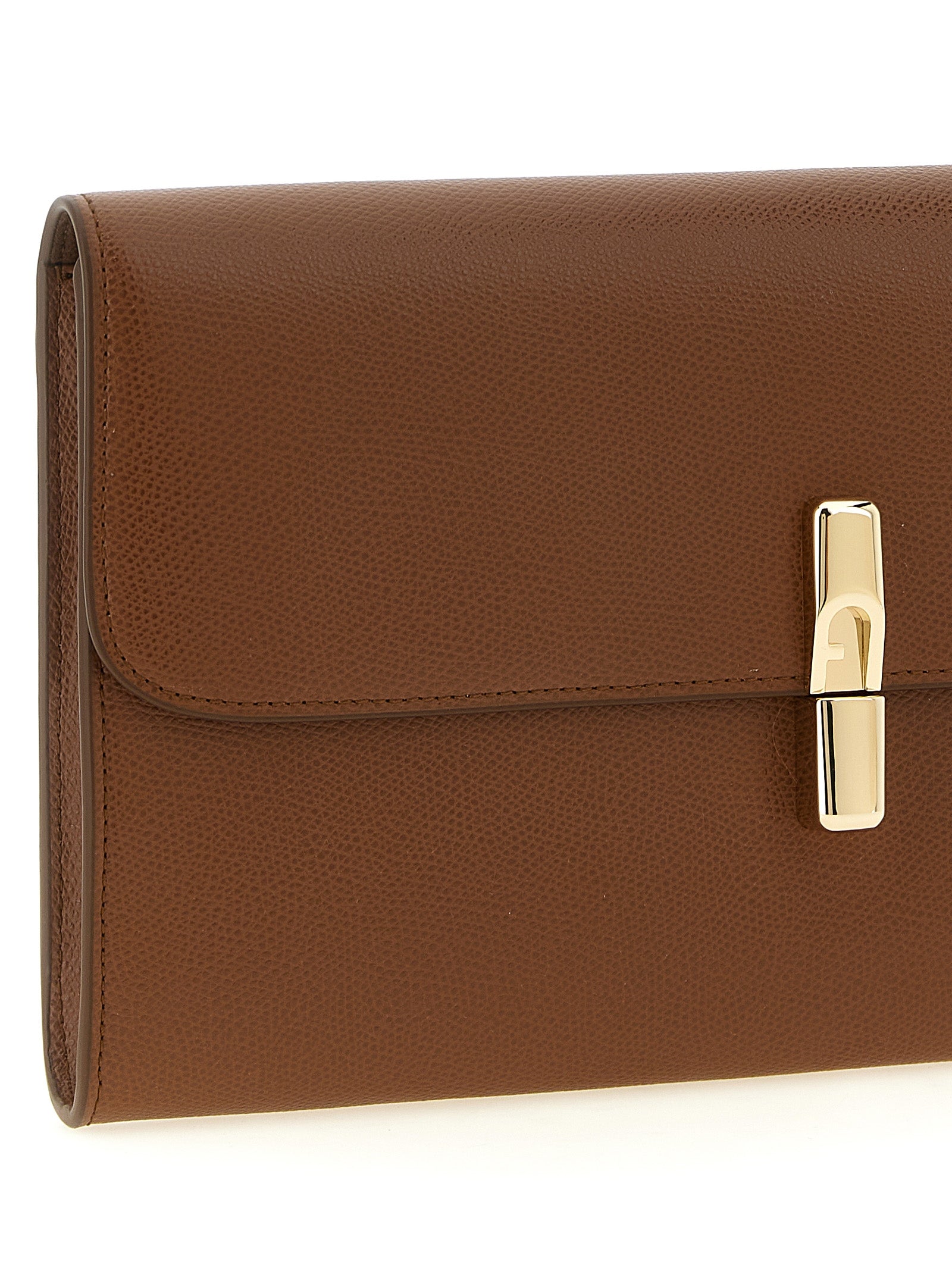 Furla Brown Calfskin Clutch Bag