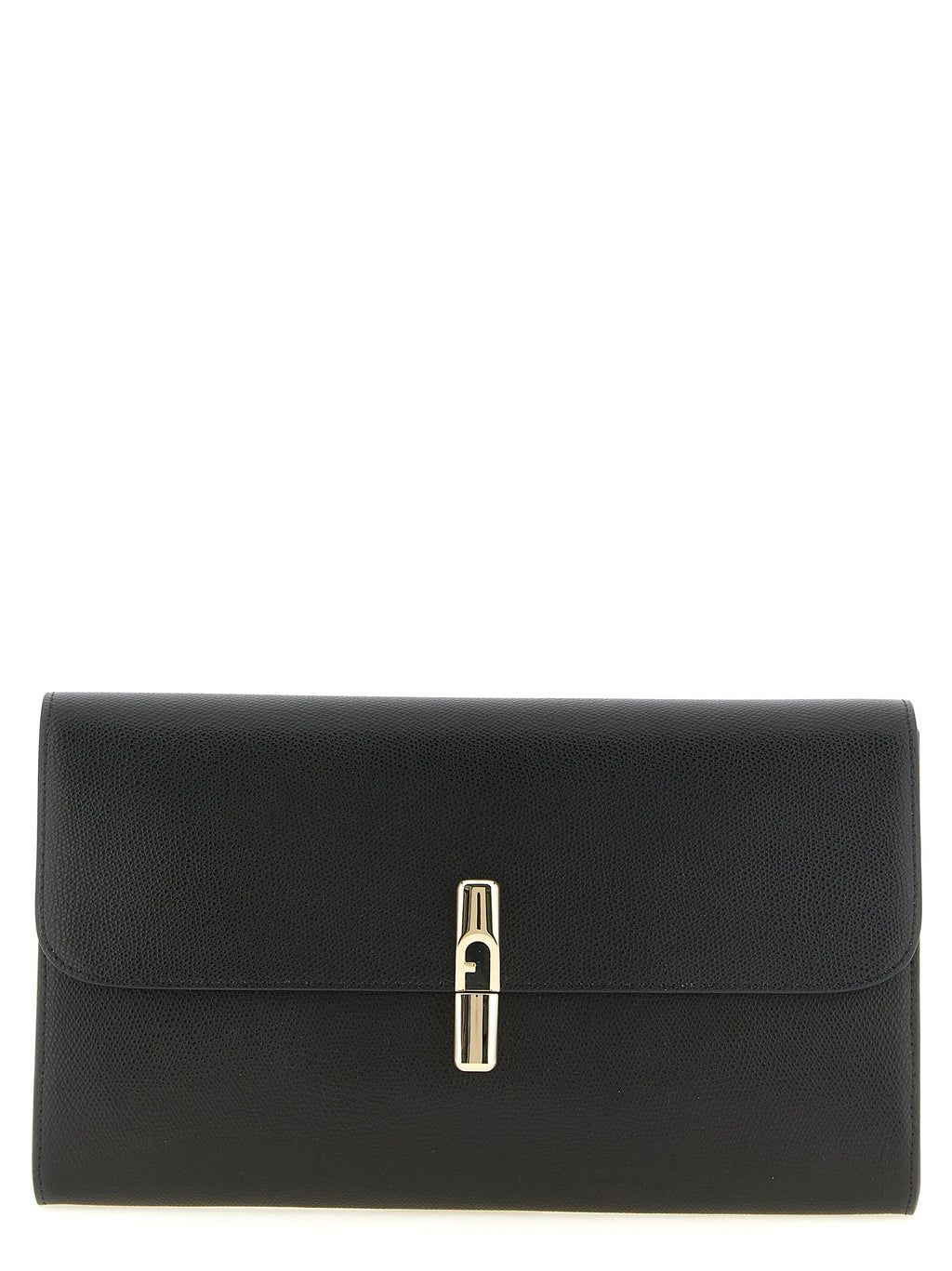 Furla Black Calfskin Clutch Bag