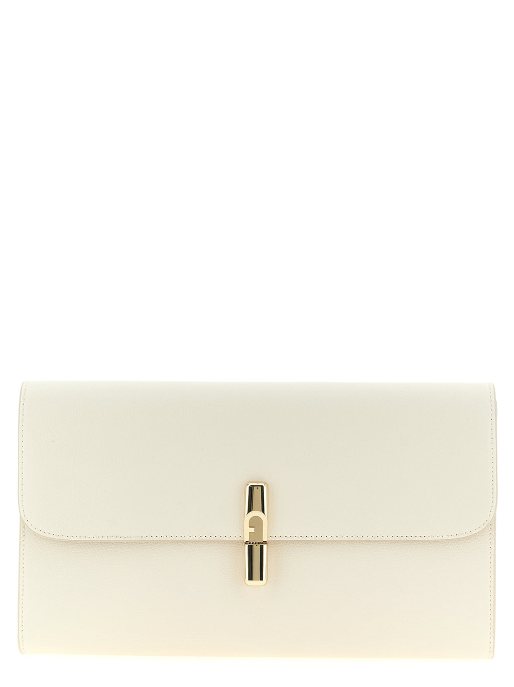 Furla White Calfskin Clutch Bag
