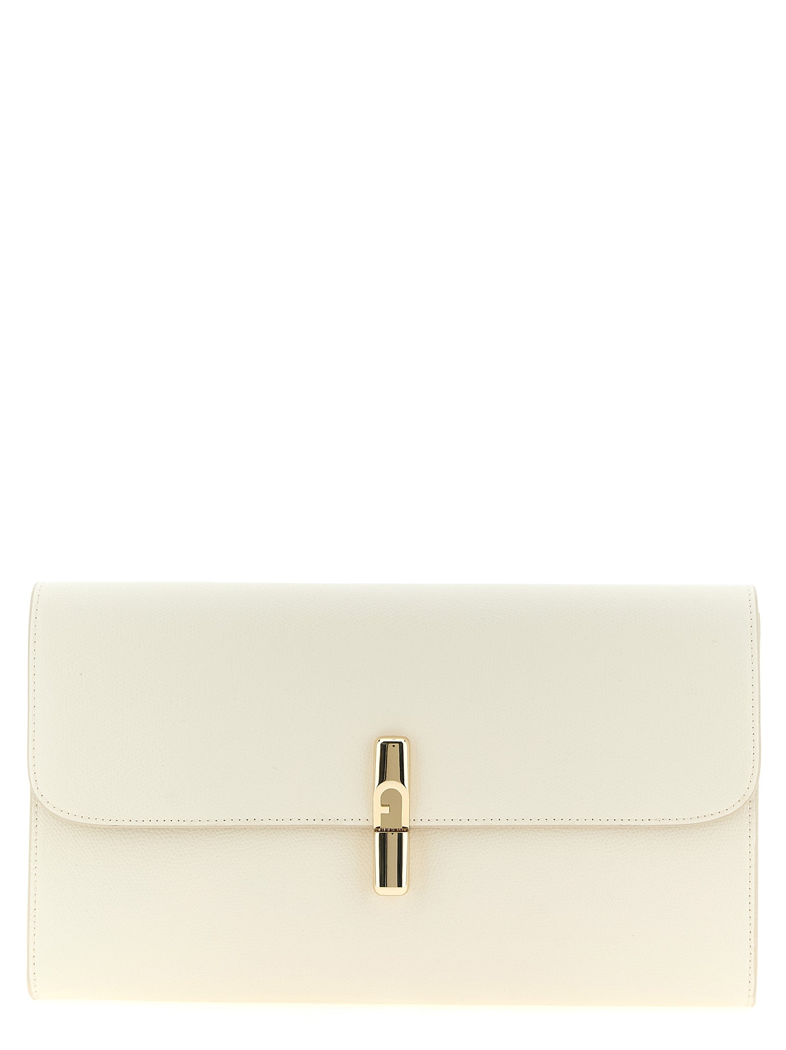 Furla White Calfskin Clutch Bag