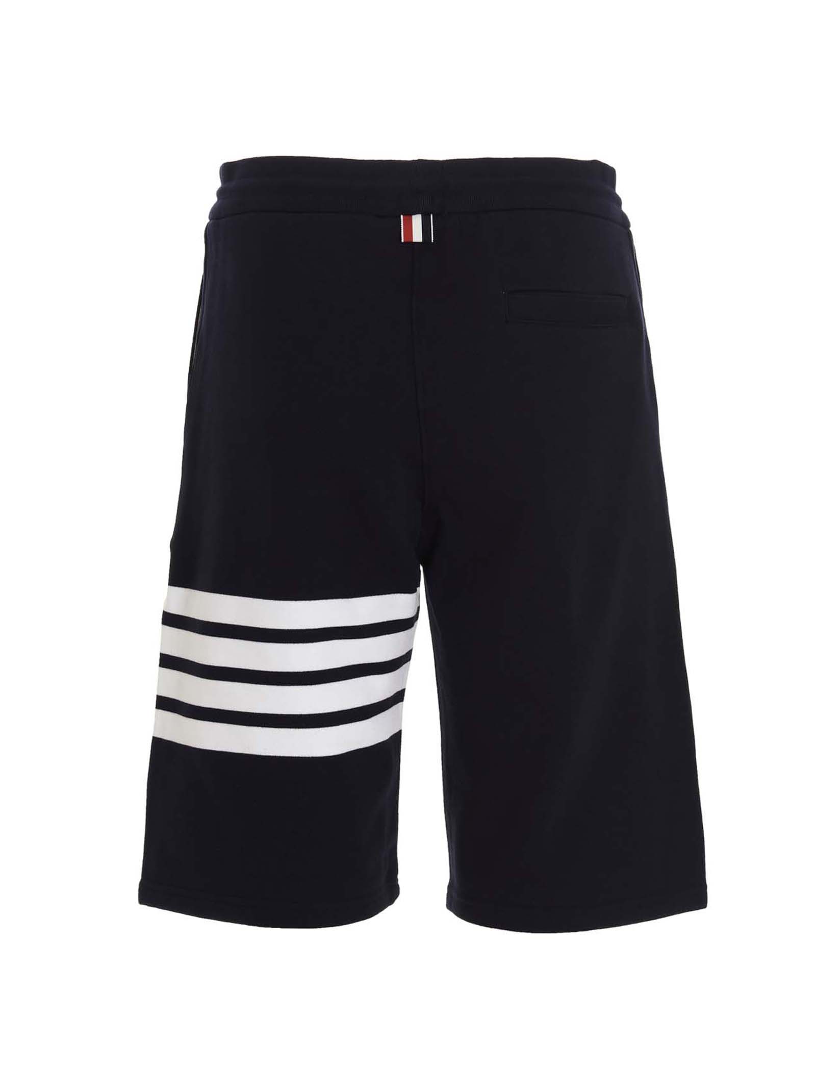 Thom Browne Blue Cotton Bermuda Shorts