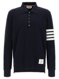 Thom Browne Blue Cotton Polo Shirt