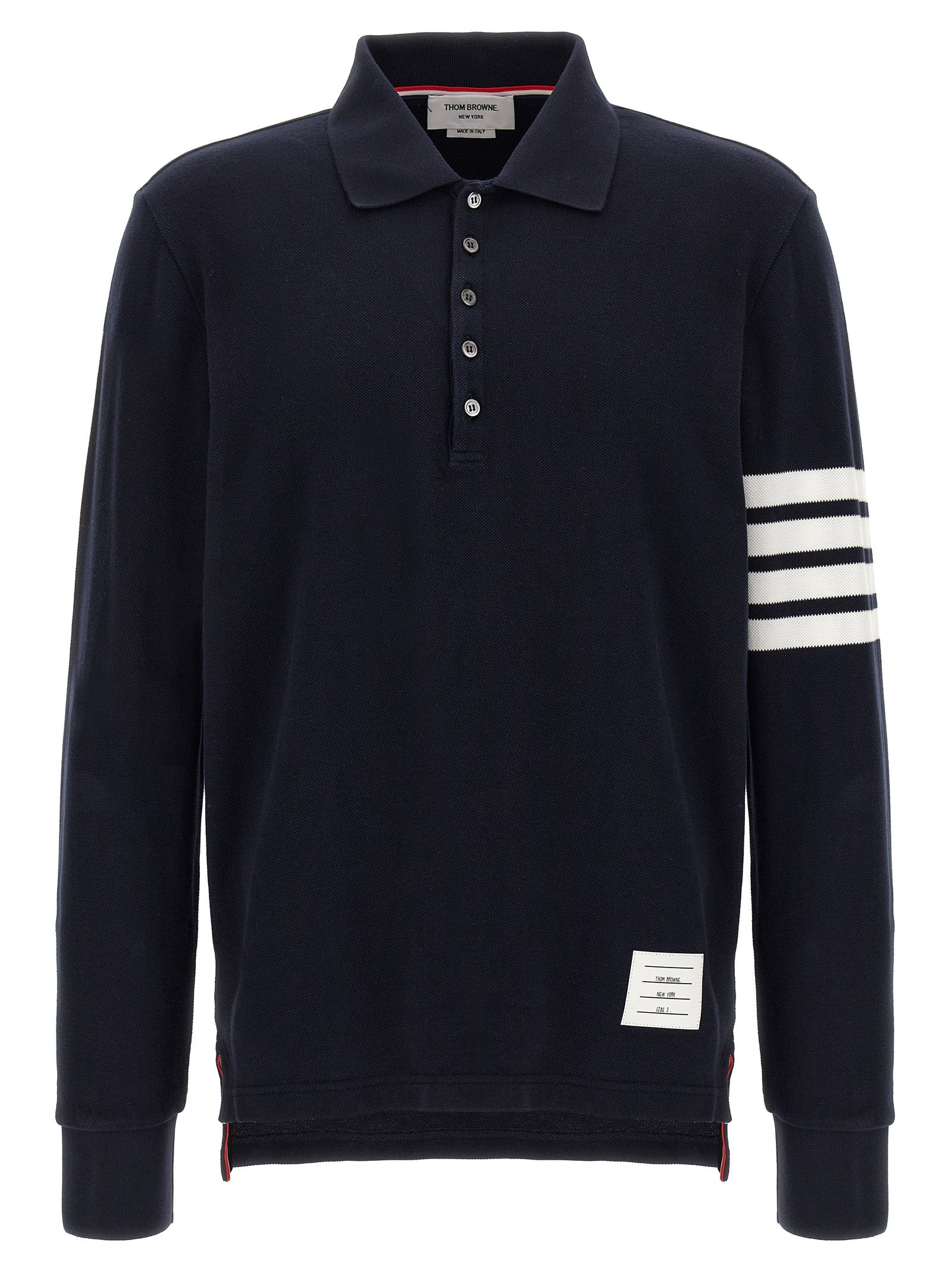 Thom Browne Blue Cotton Polo Shirt