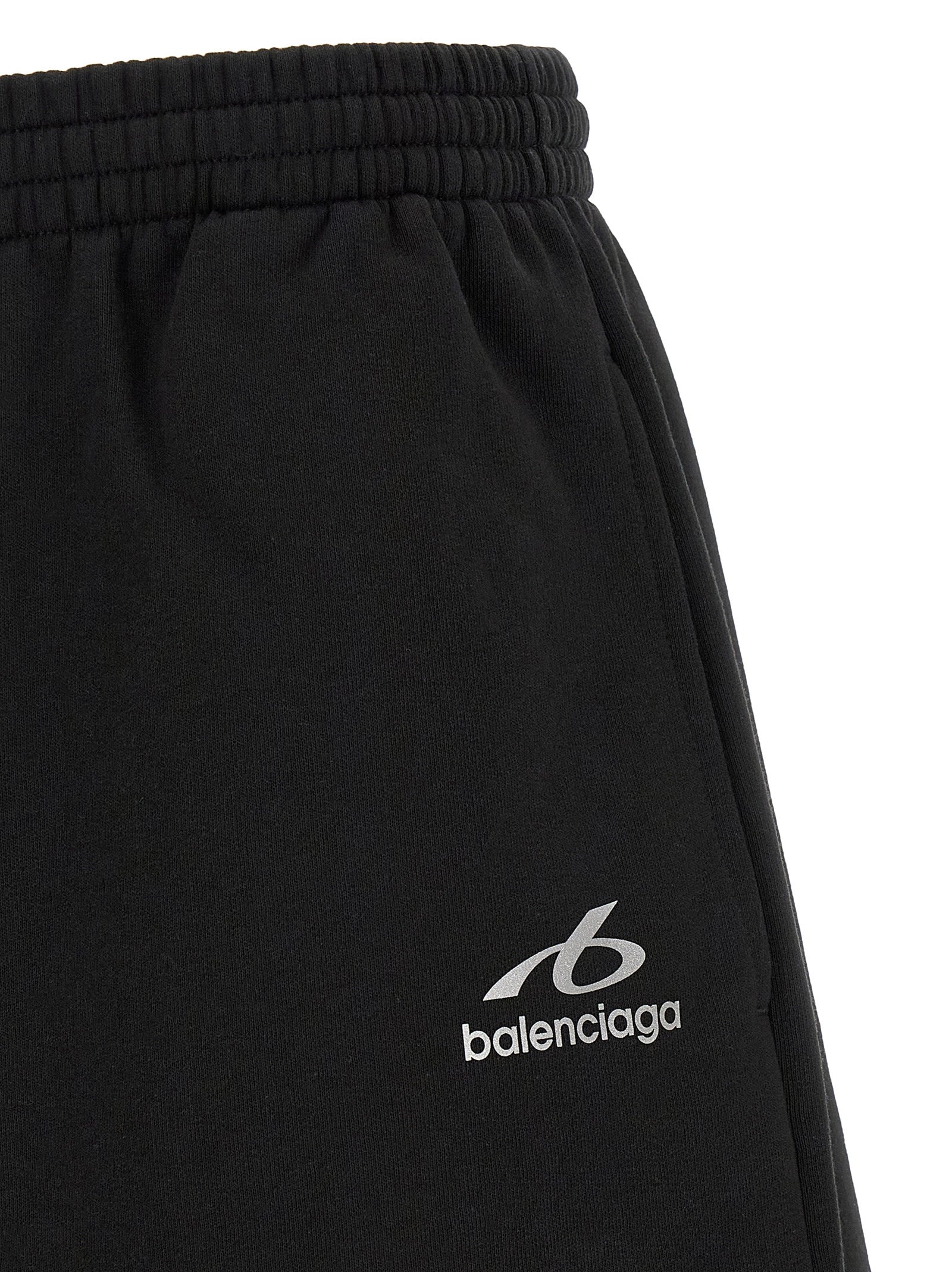 Balenciaga Black Cotton Bermuda Shorts