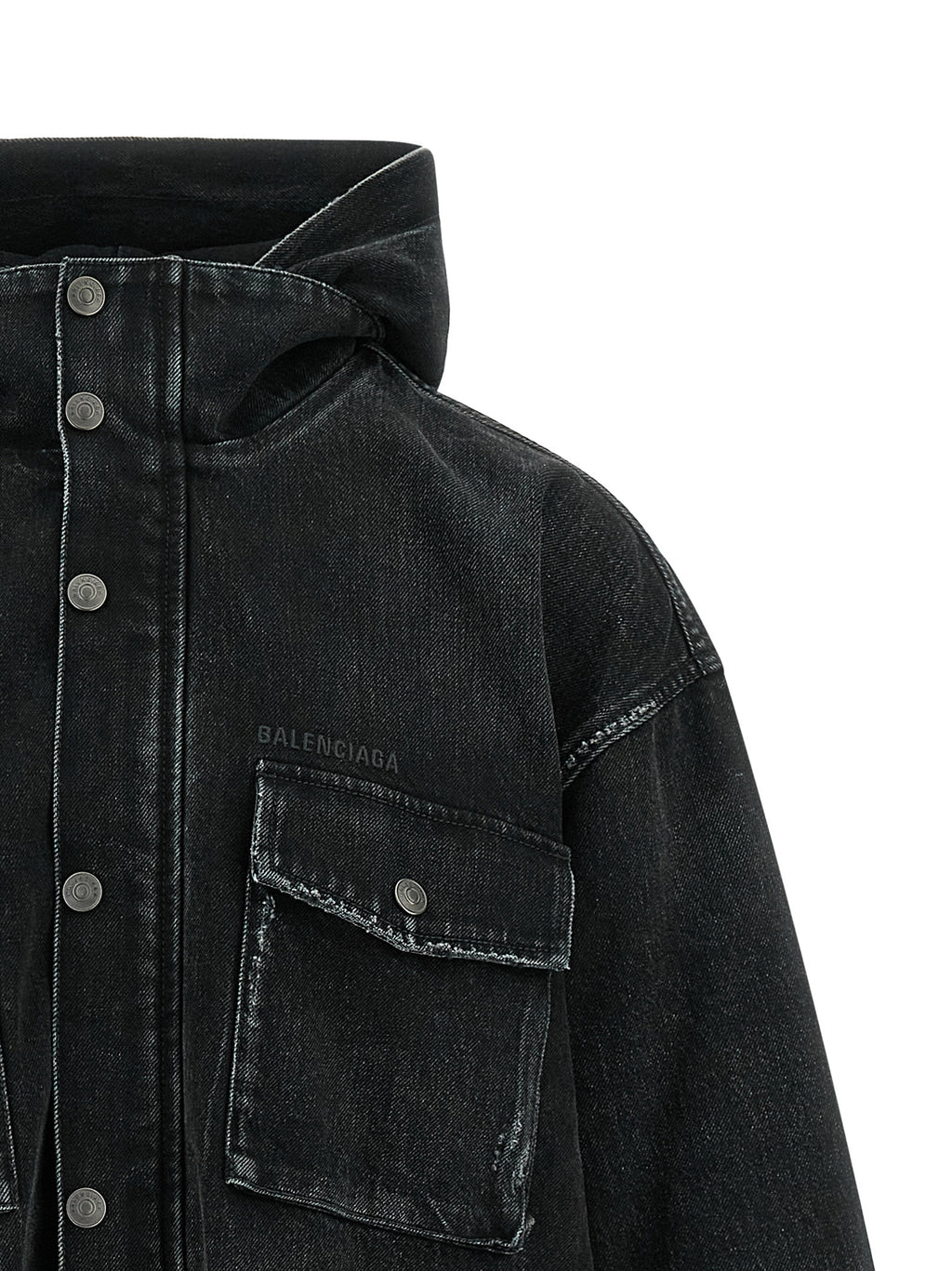 Balenciaga Black Cotton Denim Jacket