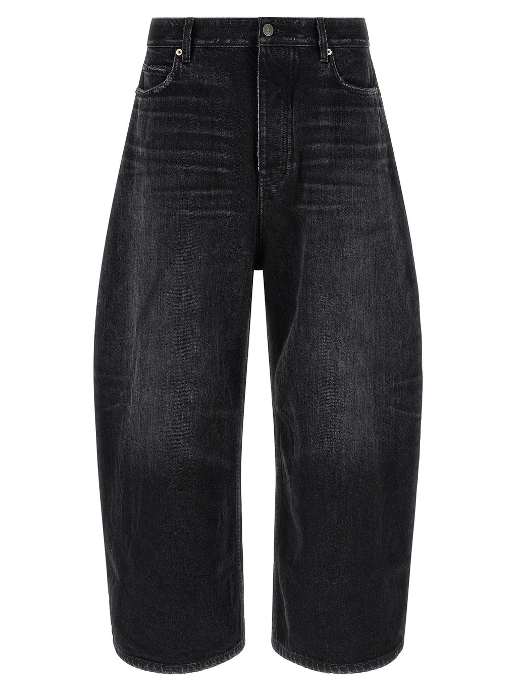 Balenciaga Black Cotton Cropped Jeans