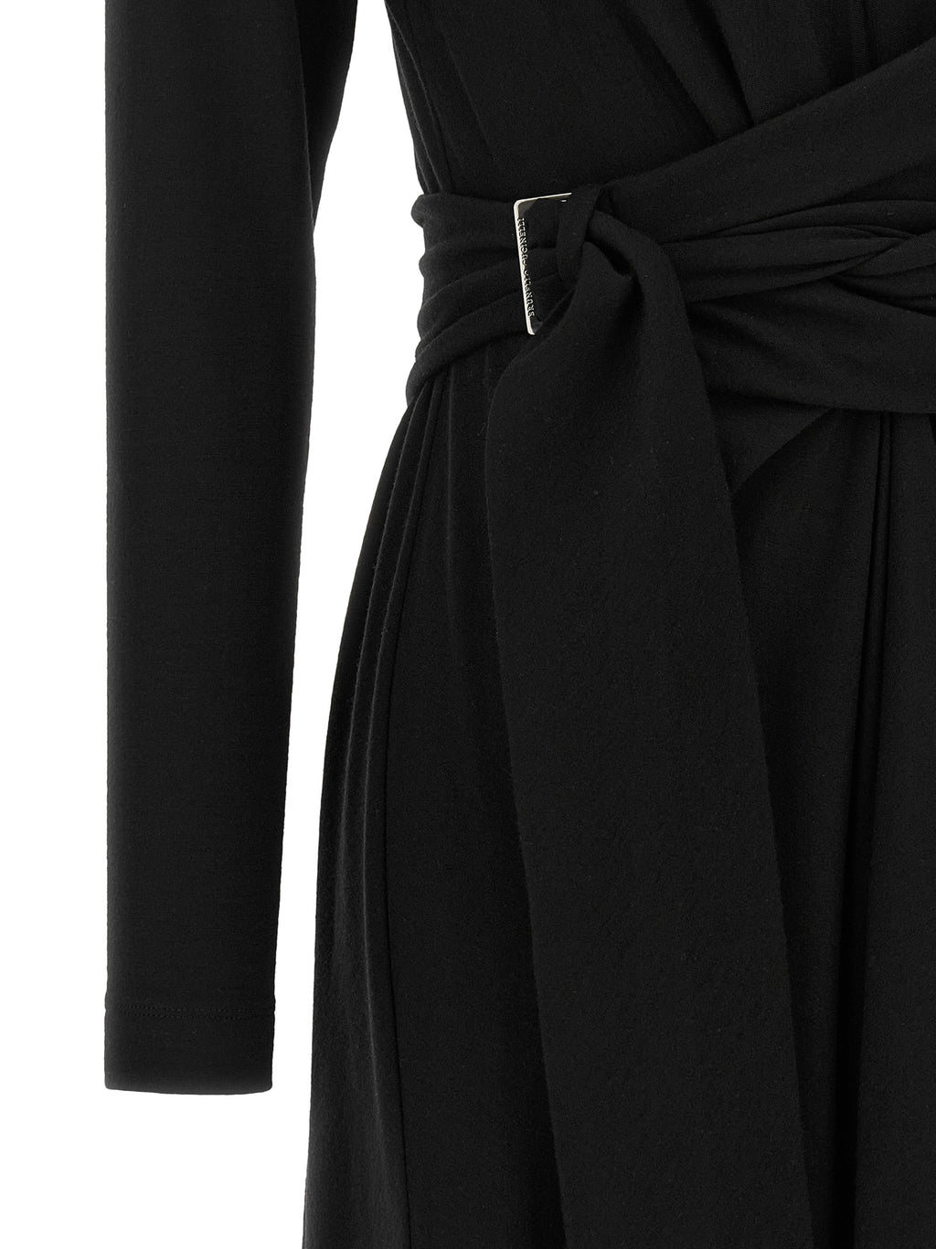 Brunello Cucinelli Black Virgin Wool Midi Dress