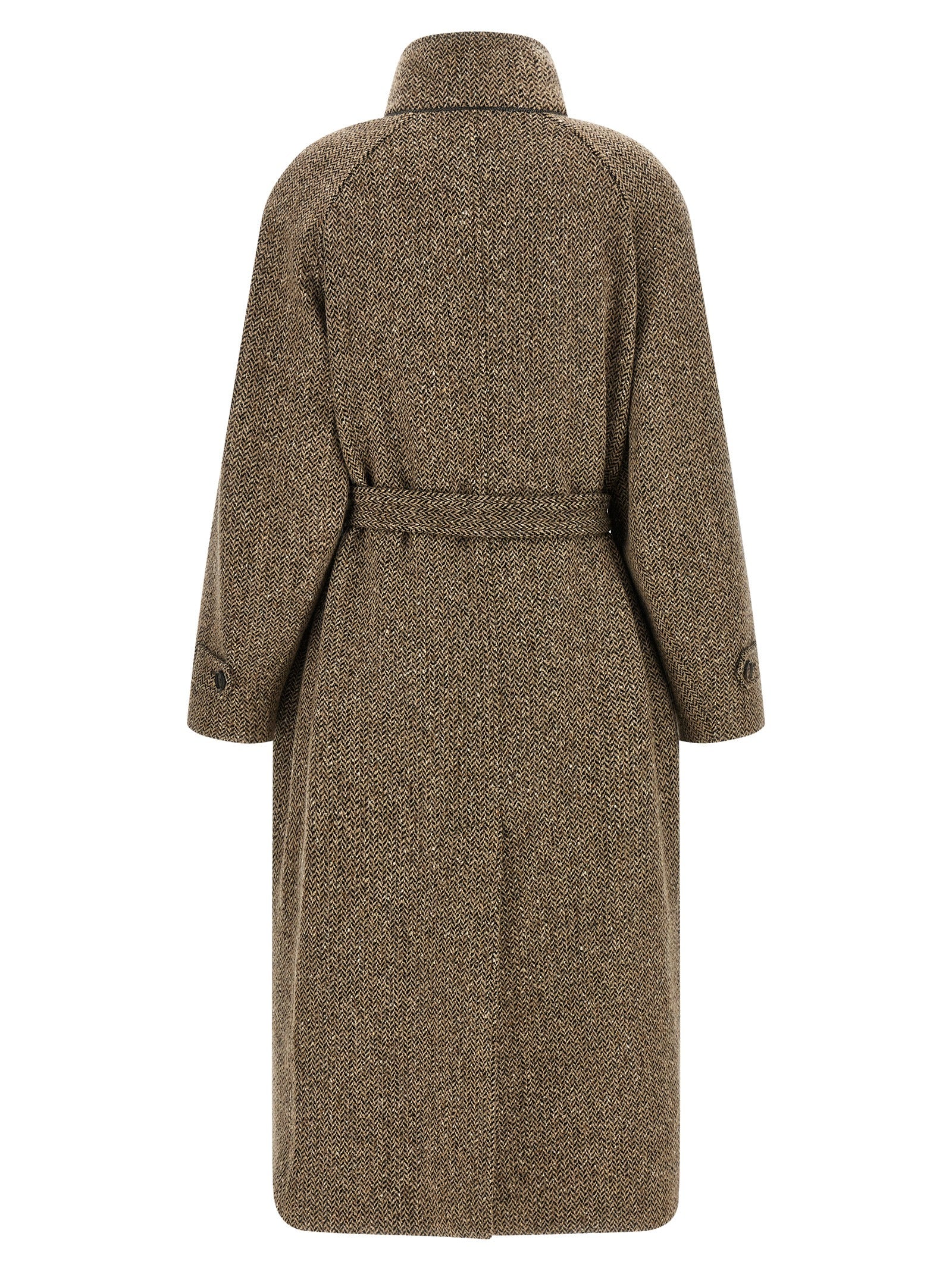 Brunello Cucinelli Brown Virgin Wool Coat