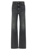Khaite Gray Cotton Straight-Leg Jeans