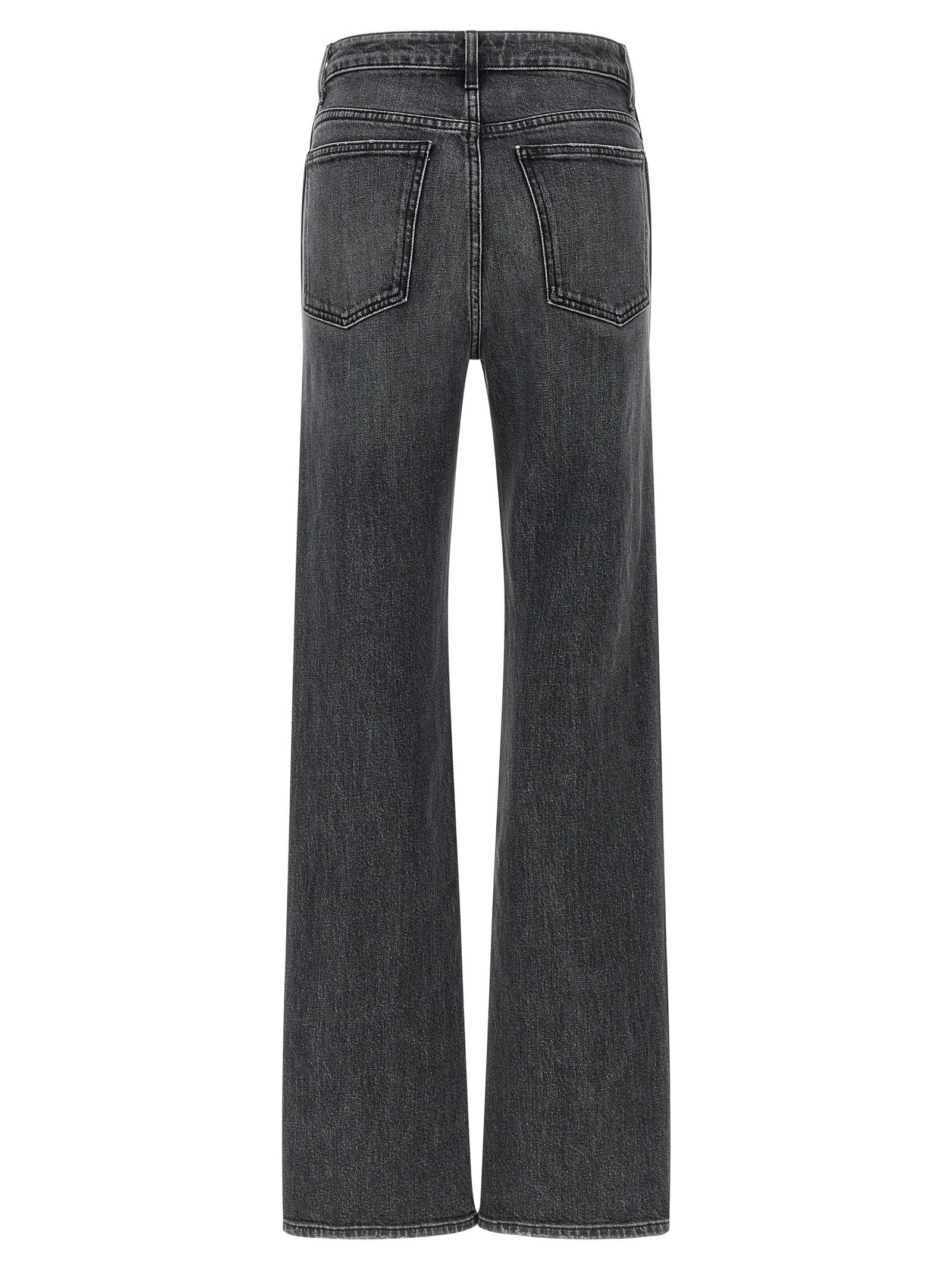 Khaite Gray Cotton Straight-Leg Jeans