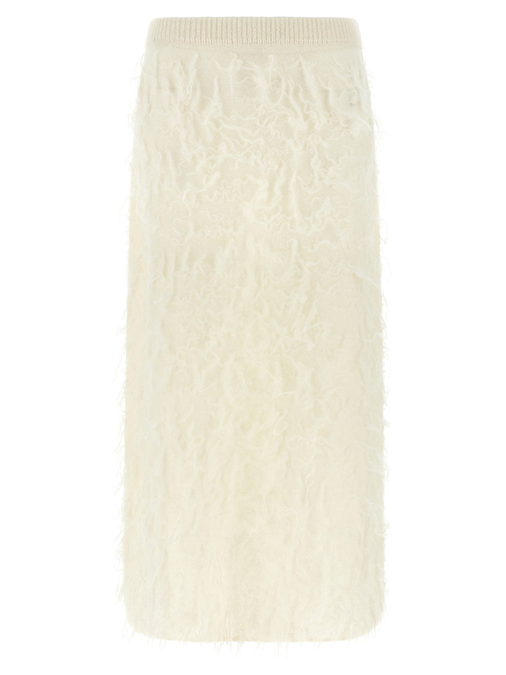 Fabiana Filippi White Fabric Midi Skirt