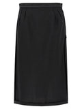 Maison Margiela Black Virgin Wool Midi Skirt