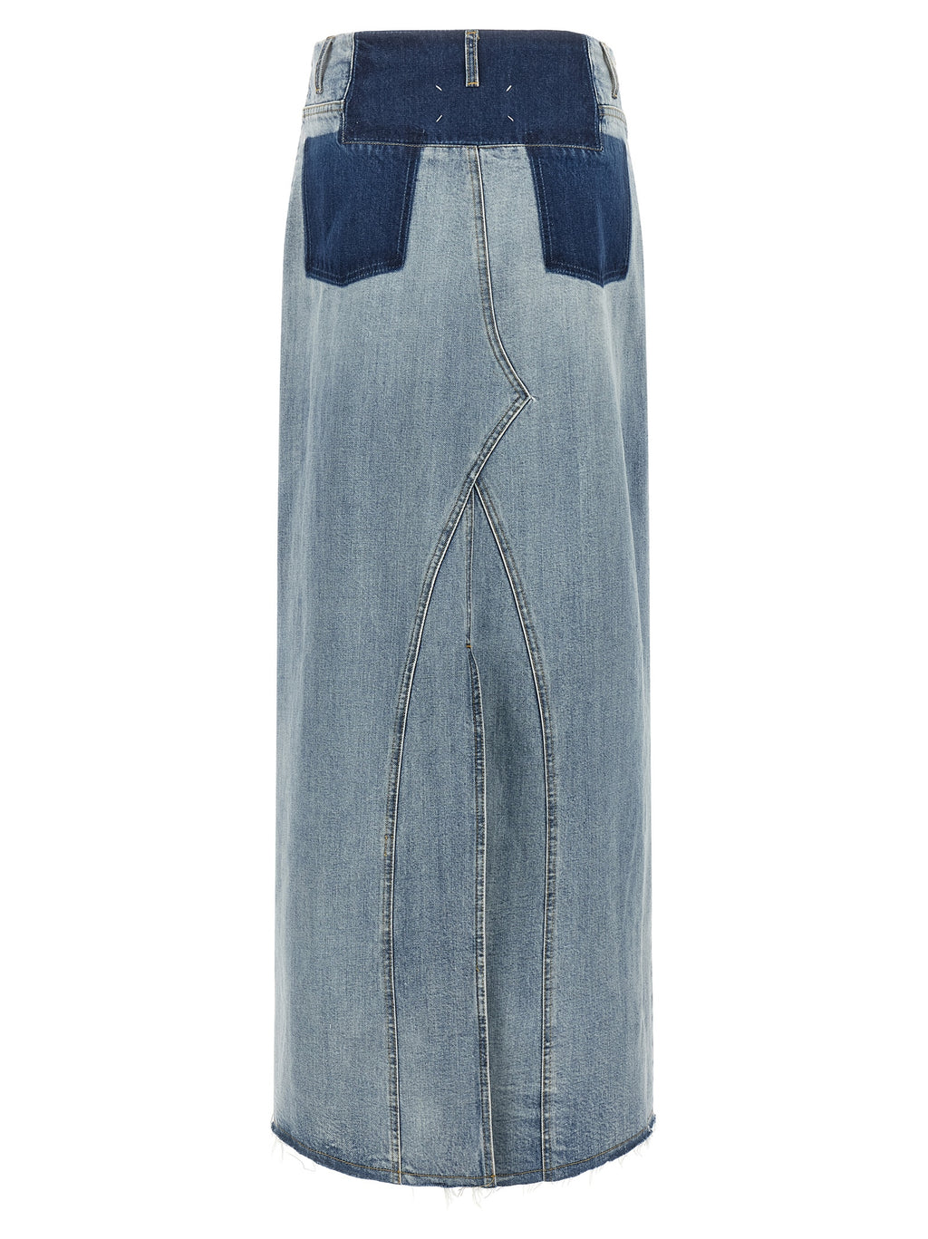 Maison Margiela Blue Cotton Mini Skirt