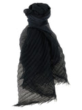 Issey Miyake Black Polyester Scarf