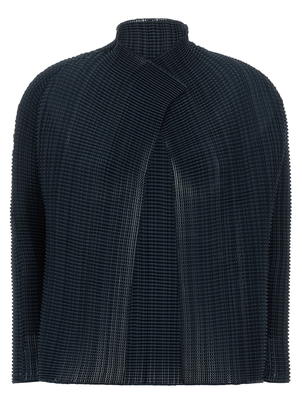 Issey Miyake Blue Polyester Cardigan