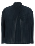 Issey Miyake Blue Polyester Cardigan