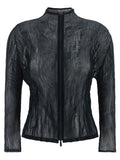 Issey Miyake Black Polyester Cardigan