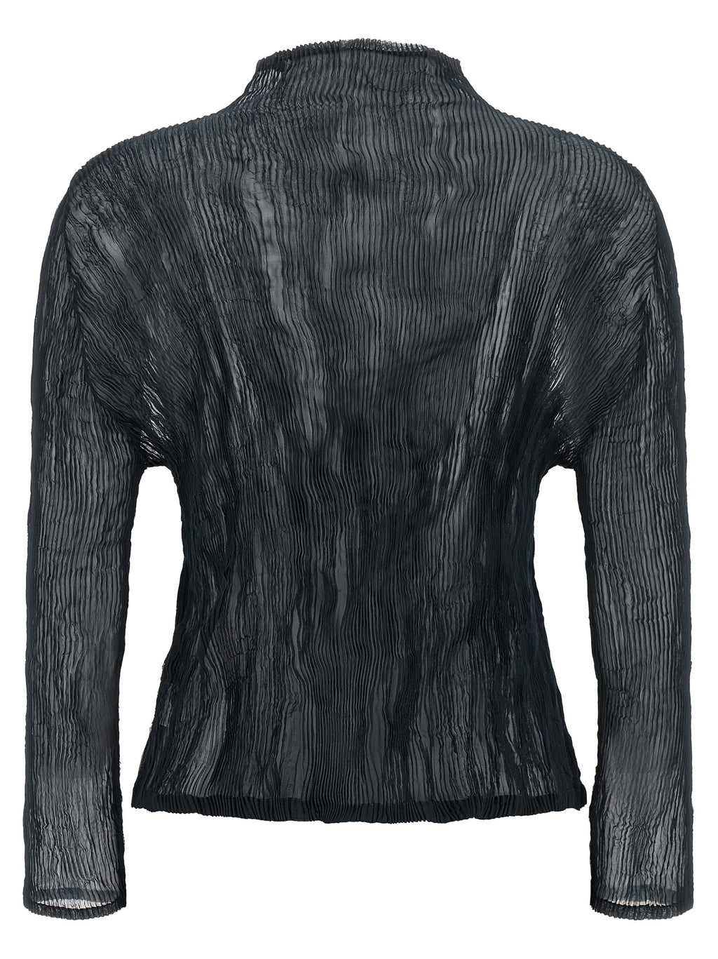 Issey Miyake Black Polyester Cardigan