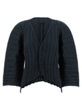 Issey Miyake Black Polyester Cardigan