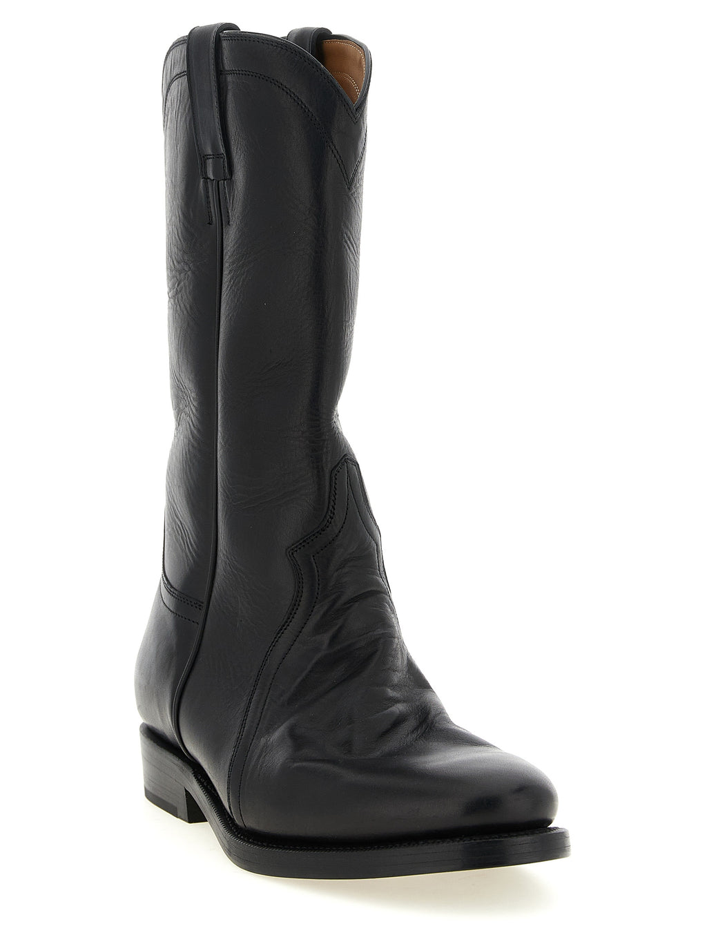 Jil Sander Black Calfskin Over The Knee