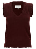 Maison Margiela Bordeaux Virgin Wool Sleeveless Jacket